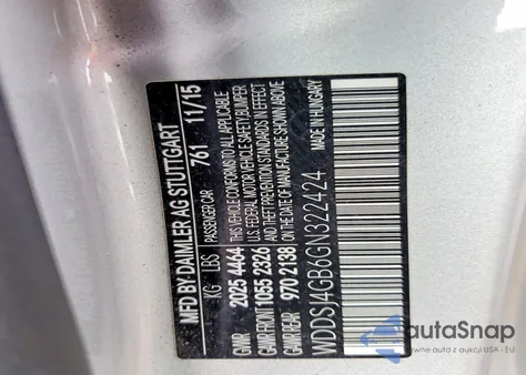 2016 Mercedes-Benz Cla 250 4Matic z USA, uszkodzony, nr VIN WDDSJ4GB6GN322424